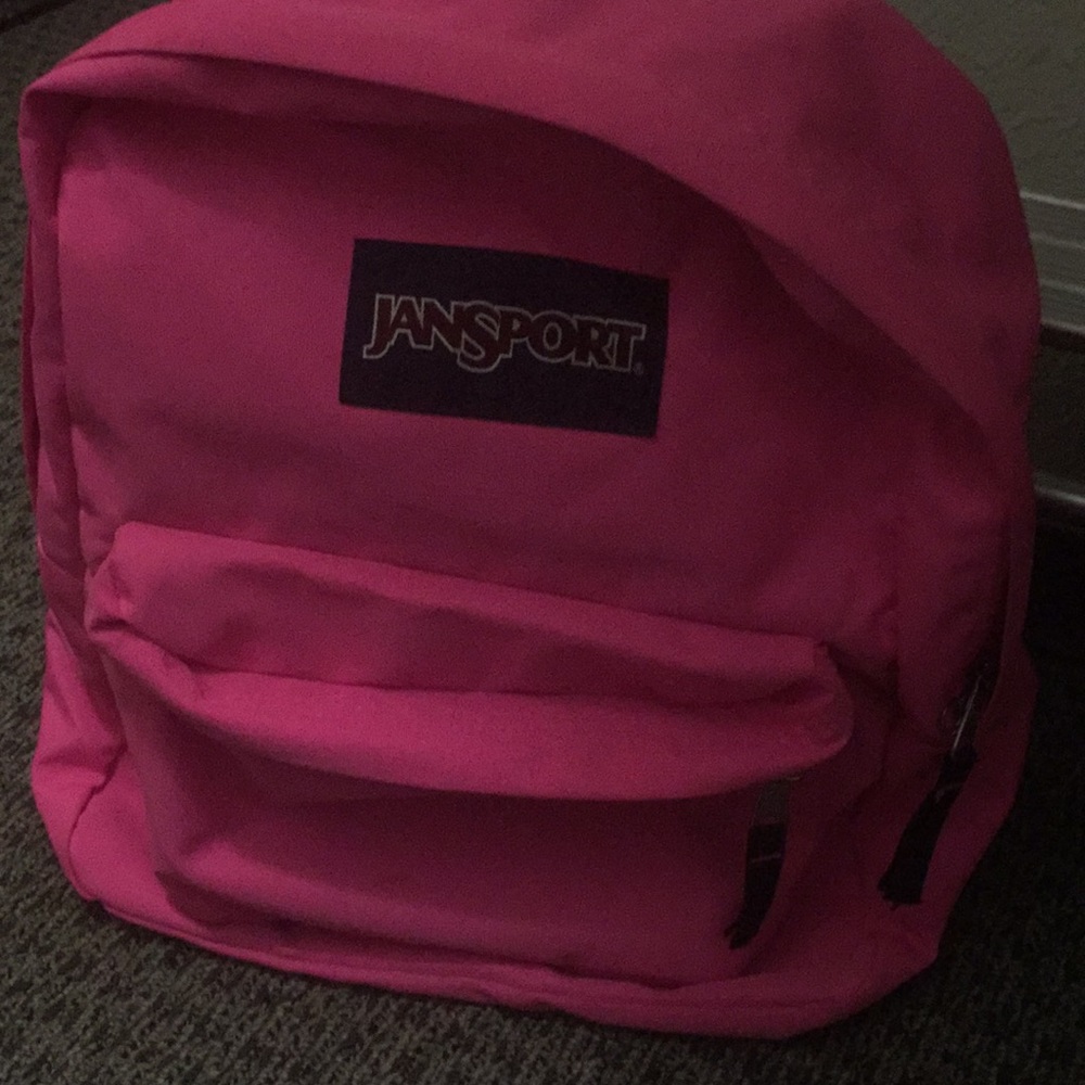 Hot pink Jansport backpack